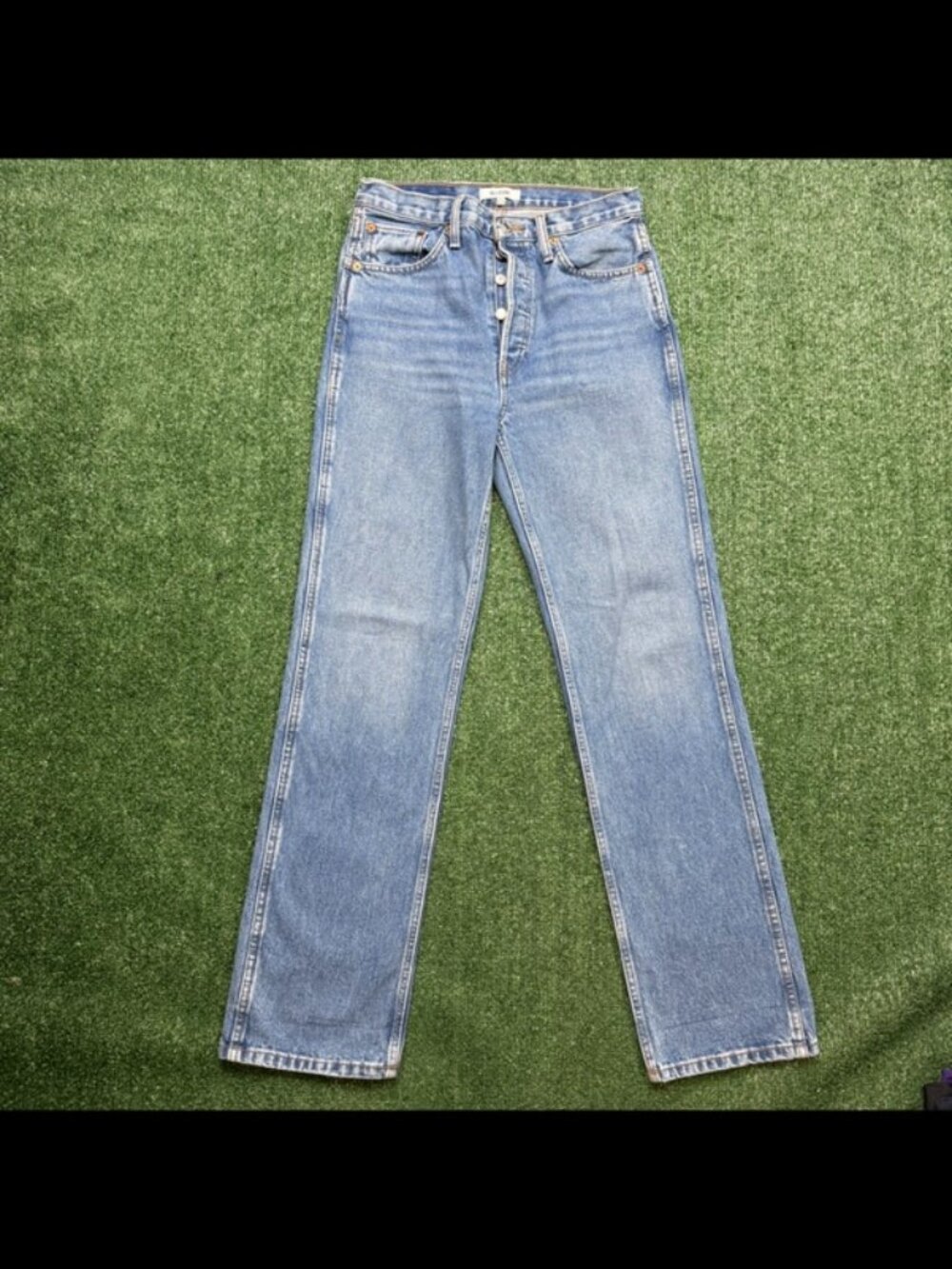 Re/Done Jeans 90s High Rise Loose Womens Size 28 x 33 Button Fly